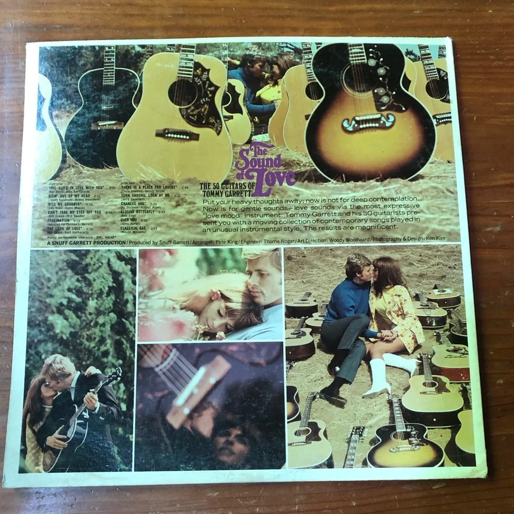 The Sound Of Love The 50 Guitars Of Tommy Garrett LP Record Album - Picture 2 of 8